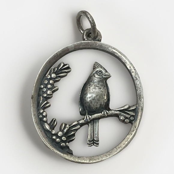 James Avery Jewelry - James Avery Bird Charm Sterling Silver Retired Songbird Branch Pendant 1"